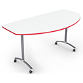 Paragon A&D&reg; Crossfit Flip Top Student Desk - D-Shaped, Fixed Legs