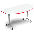 Paragon A&D&reg; Crossfit Flip Top Student Desk - D-Shaped, Adjustable Legs
