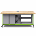 Haskell Education Explorer Maker Tables - Double Door/Pegboard/Double Storage