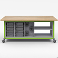 Haskell Education Explorer Maker Tables - Bin/Bin/Pegboard/Double Storage