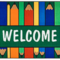 KIDS Value Rugs™ Colorful Pencils Welcome Rugs