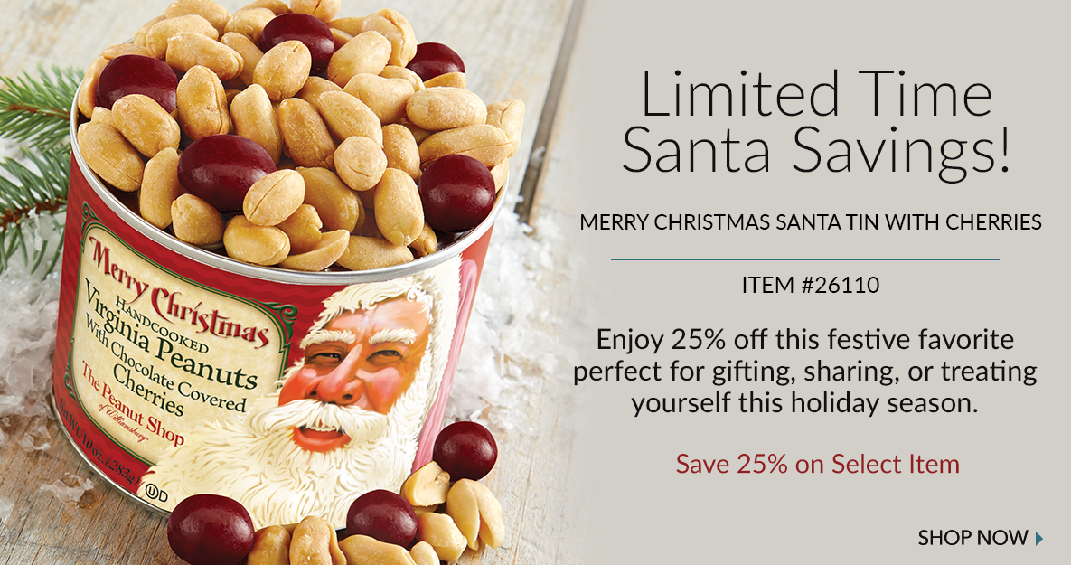 Merry Christmas Santa - The Peanut Shop of Williamsburg