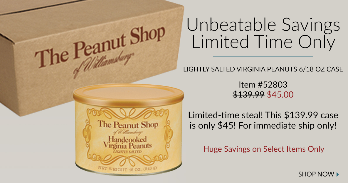 Sale - The Peanut Shop of Williamsburg
