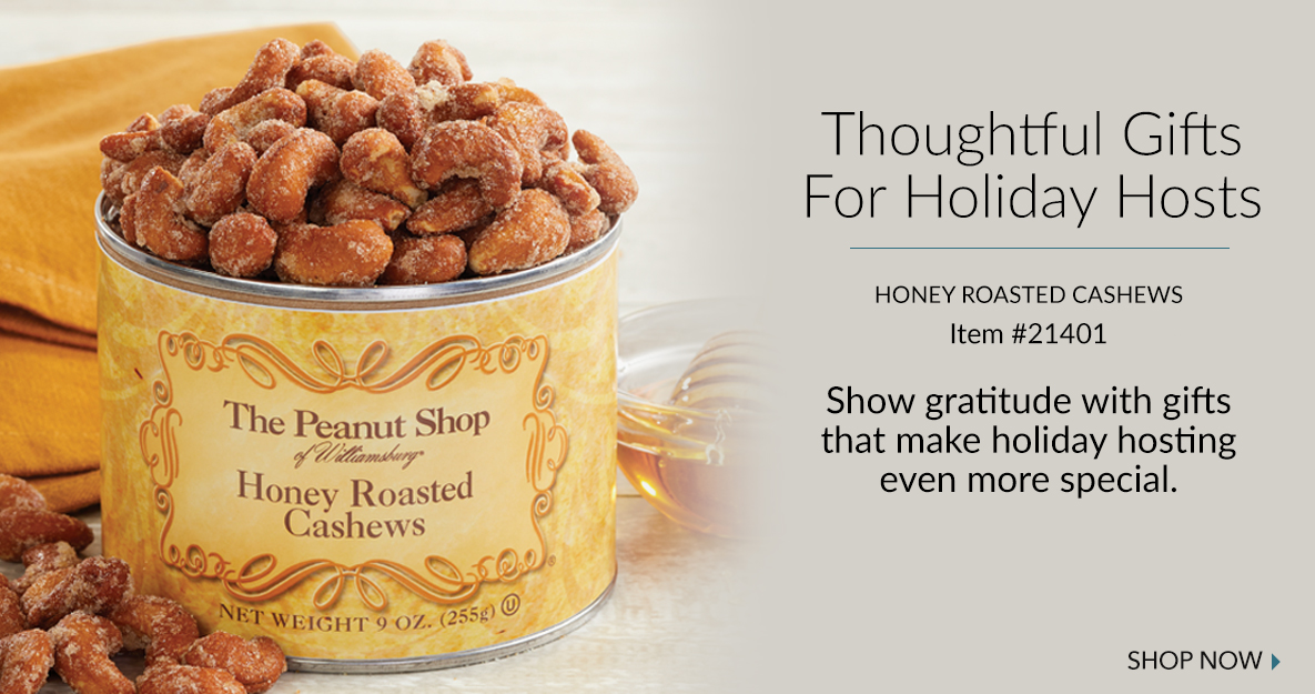 Honey Roasted Cashews - The Peanut Shop of Williamsburg