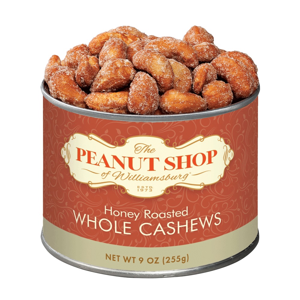 Honey Roasted Whole Cashews 9 oz.
