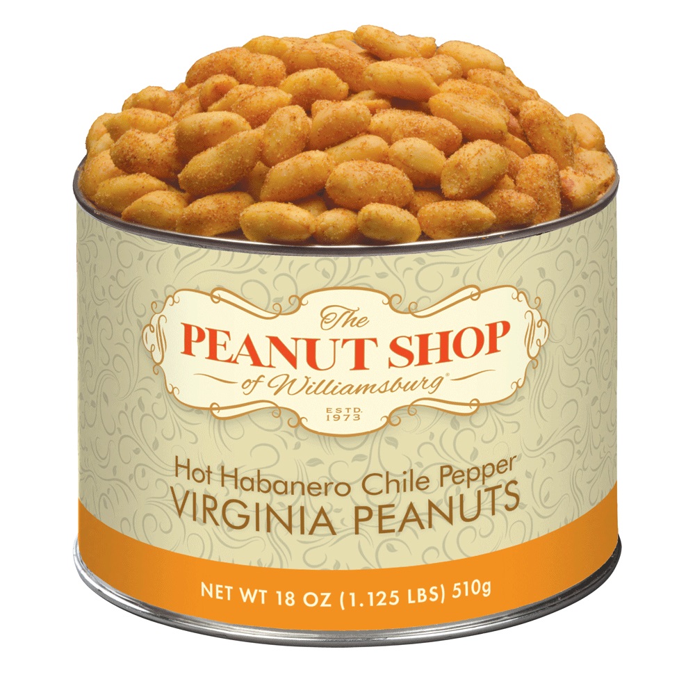 Hot Habanero Chile Pepper Virginia Peanuts 18 oz.