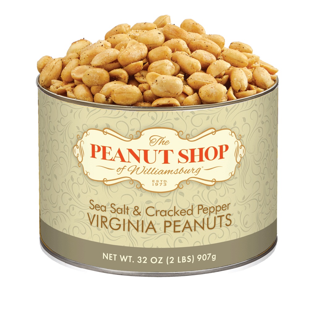 Sea Salt & Cracked Pepper Virginia Peanuts 32 oz.