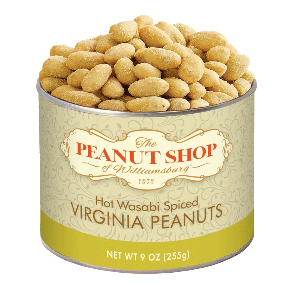 Hot Wasabi Spiced Virginia Peanuts 9 oz.