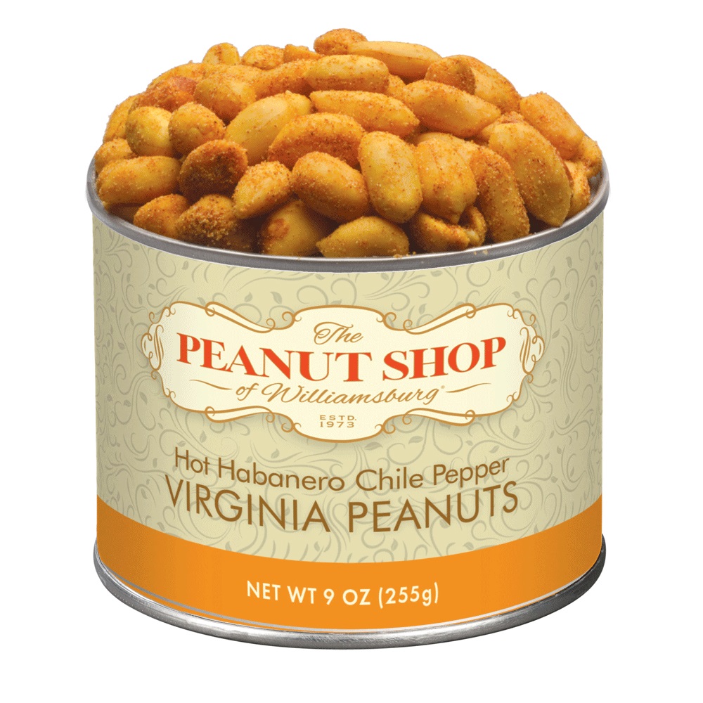 Hot Habanero Chile Pepper Virginia Peanuts 9 oz.