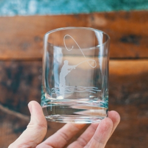 Etched Glassware - Fly Fisher Old Fashioned