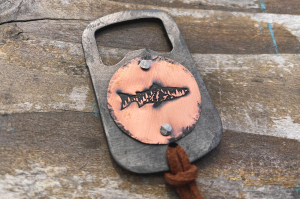 Forged Steel Key Chain Bottle Opener - Trout Copper