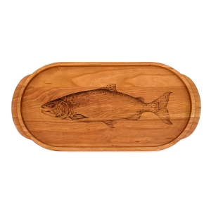 Artisan Cherry Oval Serving Tray - Salmon