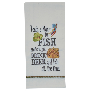 Teach A Man To Fish Tea Towel