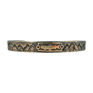 Bronze Tapered Cuff Bracelet - Trout Squatch