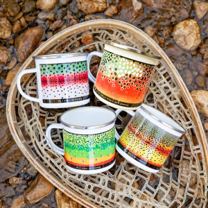 Trout Camp Enamel Mugs