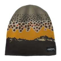 Brown Trout Mountains Skull Cap Knit Hat - Merino Wool