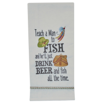 Teach A Man To Fish Tea Towel