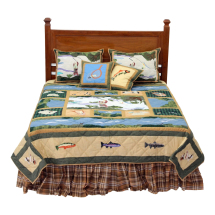 Fly Fishing Cotton Quilt / Duvet Cover