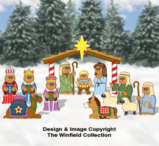 Gingerbread - Gingerbread Complete Nativity Pattern