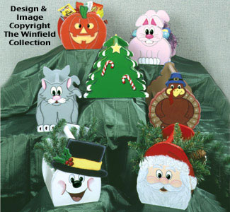 Indoor Christmas - Holiday Basket Pattern Collection