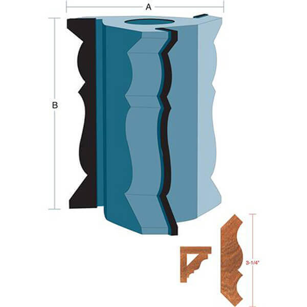Roman Carbide 3 Crown Moulding Shaper Cutter 312 DC2204