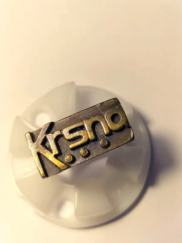 Prabhupada 50 campaign Krishna Ring - top left angle view