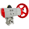 Pneumatic/Manual High Pressure Stainless Ball Valves