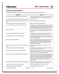 FAQs Manual Valves