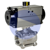 Air Actuated 3-Piece Stainless Ball Valves