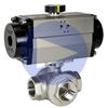 Air Actuated Stainless 3-Way Ball Valves