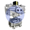 Air Actuated 3-Piece Stainless Ball Valves- All Stainless