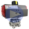 Air Actuated 3-Piece Stainless Ball Valves- Scotch Yoke