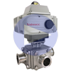 Electrically Actuated 3-Way T-Port Sanitary Ball Valves