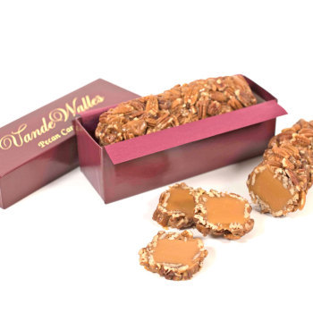 Pecan Caramel Log, Burgundy Gift Box