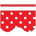 Red Polka Dots Scalloped Border Trim