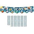 Outer Space Crew Pennants Welcome Bulletin Board