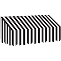 Black & White Stripes Awning