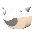 Moje Bambino&reg; Tan Bird Foam Rocker Seat