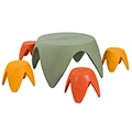 WESCO&reg; Flora Table & Chairs Set - Table and 4 Stools (12-1/4 in.H)