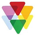 Whitney Brothers&reg; Superbright LED Light Color Wheel Triangles - 6/Pk