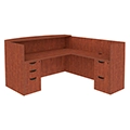 Regency Legacy Reception Desk with Double Full Pedestals