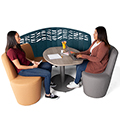 Smith System&reg; Flowform&reg; Learn Lounge Curved Rectangle Table