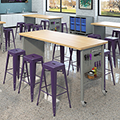 Russwood&reg; MakerMax Tables - Natural Maple Butcher Block Tops