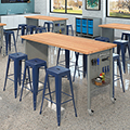 Russwood&reg; MakerMax Tables - Natural Oak Butcher Block Tops