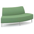 HPFI&reg; Eve Team Lounge Seating - 60&deg; Curved Outside Facing Loveseat