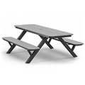 Shaka Picnic Table - 94 in.W x 67 in.D Rectangle Top with Bench Seat
