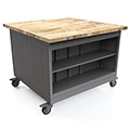 Smith System&reg; Cascade&reg; Maker Table - No Doors, 4 Open Shelves