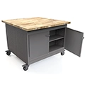Smith System&reg; Cascade&reg; Maker Table - Doors, 4 Open Shelves