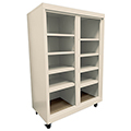 Steel Cabinets USA JV Classroom Open Storage Cabinets - With Casters