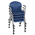 Regency Rico Mobile Stack Chairs - With Arms